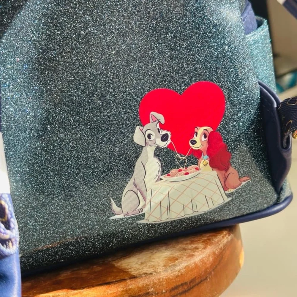 Disney Stained Glass Princess Backpack with Pink Bow - Picture 9 of 10